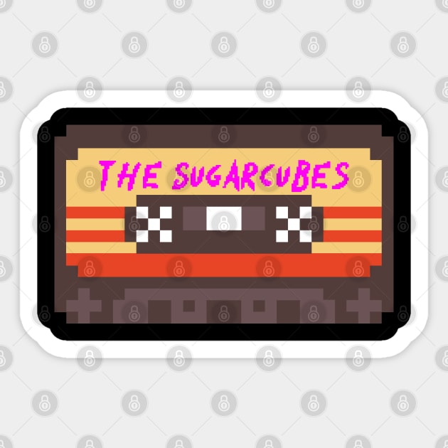 The Sugarcubes 8bit Cassette Tape Sticker by terilittleberids